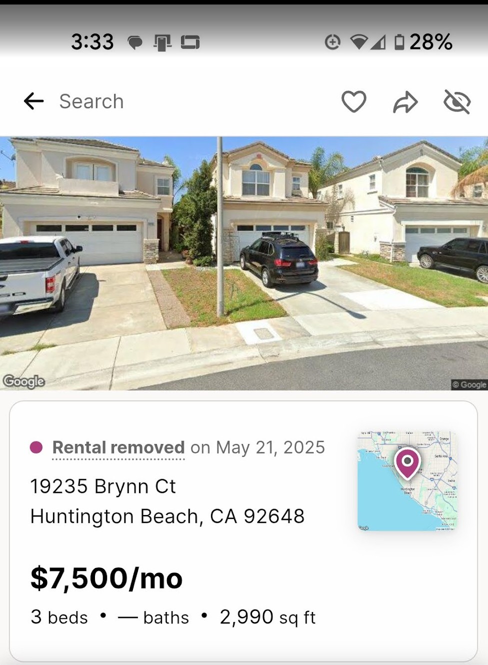 Zillow removal screenshot
