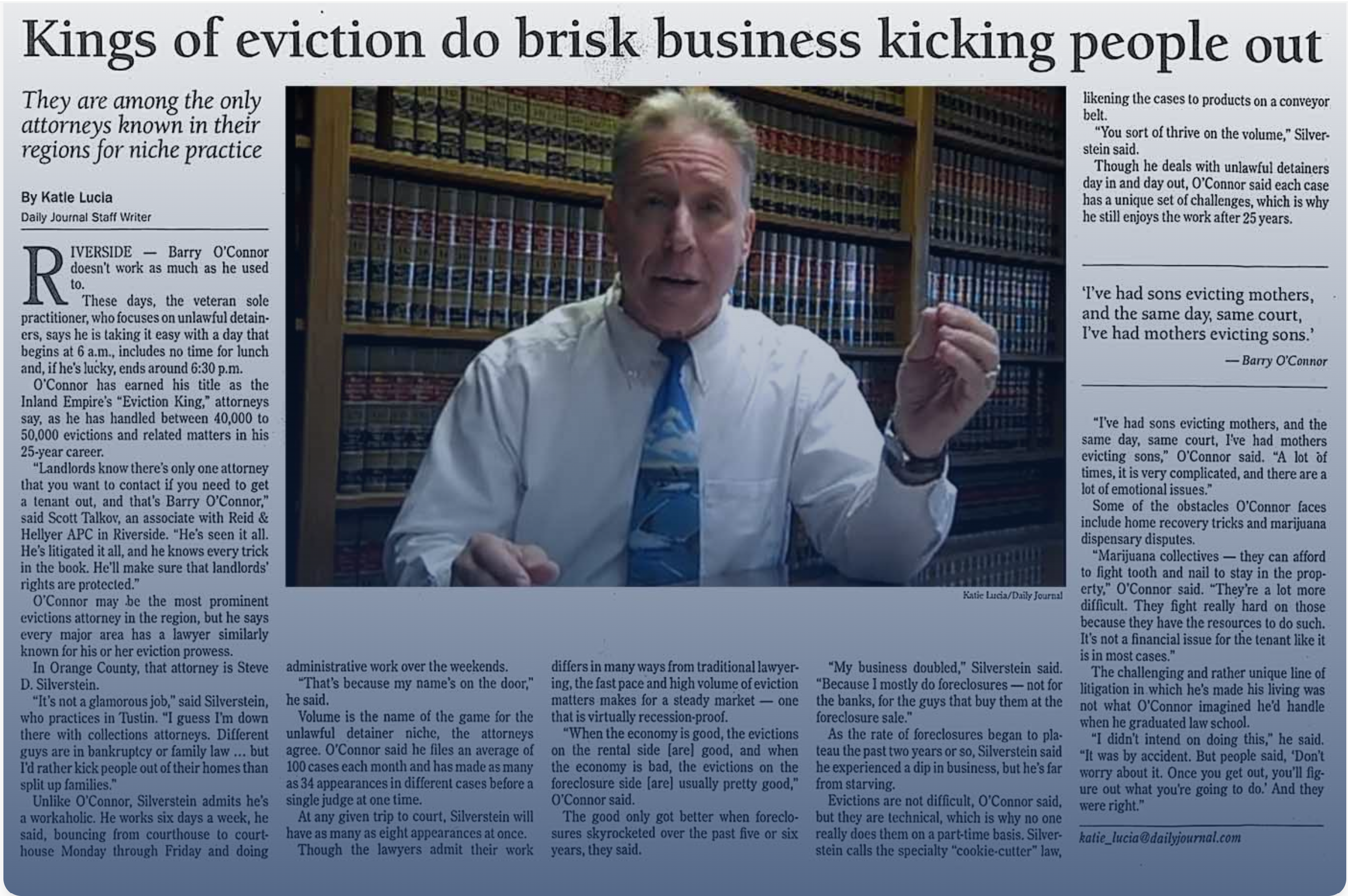 Newspaper Article about Steven D. Silverstein